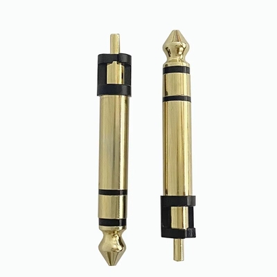 مکس شده با طلا 6.35mm استریو 3 قطب استریو صوتی کانکتور مرد صوتی میکروفون پلاگ برای هدفون