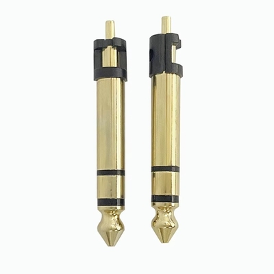 مکس شده با طلا 6.35mm استریو 3 قطب استریو صوتی کانکتور مرد صوتی میکروفون پلاگ برای هدفون