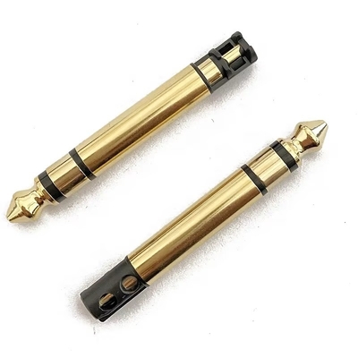 مبلمان طلای 6.35mm Mono 50L Audio Male Earphone Plug Connector با رشته برای هدفون