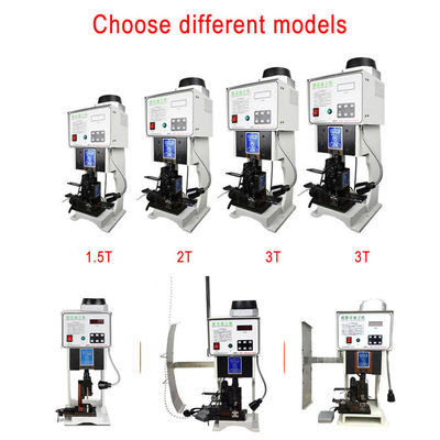 ماشین نیمه اتوماتیک ترمینال Crimping با قدرت موتور 0.75KW 15KN فشار توانایی و 220V 50Hz منبع برق