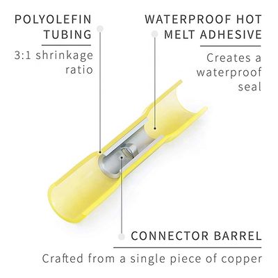 180PCS نایلون ضد آب کابل الکتریکی سیم اسپلیس گرما کوچک کنتاکتور سیم دریایی خودرو ضد گرما ترمینال های مجموعه